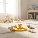 Queijo De Madeira Com Ratinhos Brinquedo Pedagógico