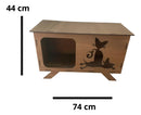 Banheiro Para Gato Em Fechado Decorativo Madeira