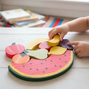 Melancia De Madeira Com Frutas Brinquedo Educativo