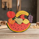 Melancia De Madeira Com Frutas Brinquedo Educativo