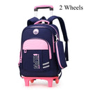 Mochila Escolar Infantil com Rodinhas para Meninos – Nylon Resistente, Estilo Patchwork