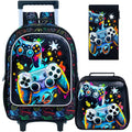 Kit Mochila Escolar Infantil Masculina com Rodinhas 3 em 1 – Tema Game Console, com Lancheira e Estojo