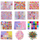 pérolas para pulseiras anéis colares criatividade kits de artesanato arte Grânulos espaçadores mistos multicoloridos para artesanato, 700 peças + DIY jóias, kit para crianças meninas
