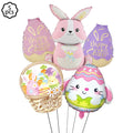 Balão de Coelho de Páscoa em Pé – Balão Decorativo de Alumínio para Festa