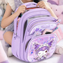 Mochila Infantil Sanrio Kuromi, My Melody ou Cinnamoroll – Escolar Grande Capacidade em Poliéster