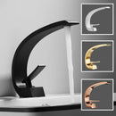 Torneira de lavatório para banheiro, misturador de água fria e quente, torneira para pia, ouro, rosa, branco e preto