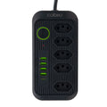 Extensão Elétrica 2M 110-220V com USB e USB-C – Ideal para PC e Eletrônicos