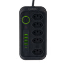 Extensão Elétrica 2M 110-220V com USB e USB-C – Ideal para PC e Eletrônicos