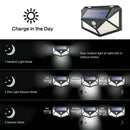 Lâmpada de parede solar LED com sensor de movimento, 4 lados, luminoso, impermeável, ao ar livre, jardim, pátio, 100, 1-12pcs
