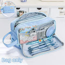 Estojo Escolar Multiuso com Grande Capacidade e Cores Macaron Charmosas