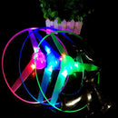 Luminoso disco voador hélice brinquedos iluminação led puxar corda voando brinquedo ufo girando topo jogo ao ar livre esportes brinquedo  l