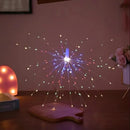 Decorações de Natal - Luminária Dandelion Fogos de Artifício com Luzes LED de Festão, 200 LEDs, Controle Remoto, Cordão de Luzes com 8 Modos