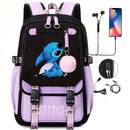 Mochila Escolar Disney Lilo & Stitch – Mochila com Carregamento USB para Meninos e Meninas