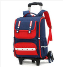 Mochila Escolar com Rodinhas Unissex 16” – Resistente em Oxford, Ideal para Ensino Fundamental e Viagens