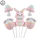 Balão de Coelho de Páscoa em Pé – Balão Decorativo de Alumínio para Festa