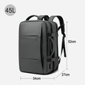 Mochila Masculina Expansível Impermeável até 17,3” – Grande Capacidade 37–45L, Ideal para Trabalho, Viagem e Uso Diário