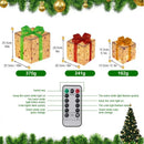 Caixa de presente de Natal / Decoração de Natal /  Decoração interna e externa / Conjunto 3pcs