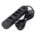 Extensão Elétrica 2M 110-220V com USB e USB-C – Ideal para PC e Eletrônicos