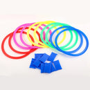 Crianças jogos de cérebro hopscotch saltar círculo anéis conjunto crianças sensorial jogar indoor ao ar livre para treinamento esportes e entretenimento brinquedo