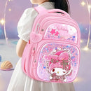 Mochila Infantil Sanrio Kuromi, My Melody ou Cinnamoroll – Escolar Grande Capacidade em Poliéster