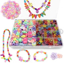 pérolas para pulseiras anéis colares criatividade kits de artesanato arte Grânulos espaçadores mistos multicoloridos para artesanato, 700 peças + DIY jóias, kit para crianças meninas