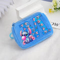 Estojo Stitch Disney Azul com Inicial Personalizável – Estojo Infantil Escolar