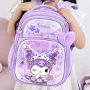 Mochila Infantil Sanrio Kuromi, My Melody ou Cinnamoroll – Escolar Grande Capacidade em Poliéster