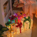 Caixa de presente de Natal / Decoração de Natal /  Decoração interna e externa / Conjunto 3pcs