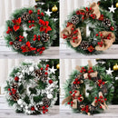 Guirlanda de Natal para Porta de Entrada – Decoração Vermelha e Dourada para Janelas, Paredes e Portas, Enfeite de Natal