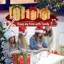 Caixa de presente de Natal / Decoração de Natal /  Decoração interna e externa / Conjunto 3pcs