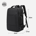 Mochila Masculina Expansível Impermeável até 17,3” – Grande Capacidade 37–45L, Ideal para Trabalho, Viagem e Uso Diário