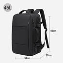 Mochila Masculina Expansível Impermeável até 17,3” – Grande Capacidade 37–45L, Ideal para Trabalho, Viagem e Uso Diário