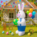 Coelho Inflável de Páscoa 1,8m com LED – Decoração Gigante para Jardim