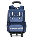 Mochila Escolar com Rodinhas Unissex 16” – Resistente em Oxford, Ideal para Ensino Fundamental e Viagens