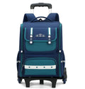 Mochila Escolar com Rodinhas Unissex 16” – Resistente em Oxford, Ideal para Ensino Fundamental e Viagens