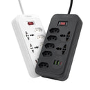 Extensão Elétrica 2M 110-220V com USB e USB-C – Ideal para PC e Eletrônicos