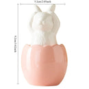 Conjunto com 3 Coelhos de Páscoa em Casca de Ovo – Enfeites Decorativos