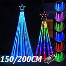 Árvore de Natal LED / Luzes de corda / Cachoeira / Ao Ar Livre / Colorido