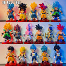 Dragon Ball Z Super Saiyan Son Goku Anime Figura Son Gohan Vegeta Broly Piccolo Majin Buu Conjunto Estatueta de Ação Modelo Presentes Brinquedo