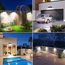 Lâmpada exterior com painel solar super potente a prova d'água com sensor de movimento