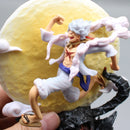 14cm anime luffy figura de uma peça estatueta engrenagem 5 luffy figura estátua boneca ornamento coleção pvc modelo brinquedos presente para meninos