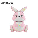 Balão de Coelho de Páscoa em Pé – Balão Decorativo de Alumínio para Festa