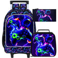 Kit Mochila Escolar Infantil Masculina com Rodinhas 3 em 1 – Tema Game Console, com Lancheira e Estojo