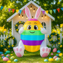 Ovo Inflável de Páscoa 1,5m com LED – Decoração para Jardim e Festas