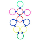 Crianças jogos de cérebro hopscotch saltar círculo anéis conjunto crianças sensorial jogar indoor ao ar livre para treinamento esportes e entretenimento brinquedo