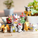 Brinquedo modelo de anime de aventura Digimon, presentes de boneca, tailmon, Gomamon, Patamon, Gabum, Tentomon, Palmon, Piyomon, Agumon, 9 unidades por conjunto