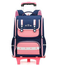 Mochila Escolar com Rodinhas Unissex 16” – Resistente em Oxford, Ideal para Ensino Fundamental e Viagens