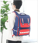 Mochila Escolar com Rodinhas Unissex 16” – Resistente em Oxford, Ideal para Ensino Fundamental e Viagens