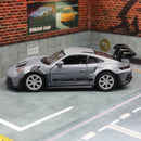 Modelo de carro em miniatura para crianças, 1:36 Porsche 911, GT3 RS, RMZ, Pull Back Diecast, Coleção de Metal, Rodas Livres