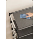 Sapateira de metal elegante, organizador simples de calçados, suporte que economiza espaço, prateleira preta para sala de estar